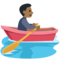 Person Rowing Boat - Medium Black emoji on Facebook
